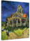 Bilderdepot24 Bild auf Leinwand | Vincent van Gogh - Die Kirche von Auvers in 60x80 cm als Wandbild | Wand-deko Dekoration Wohnung alte Meister | NEU-180223-60x80-dkv