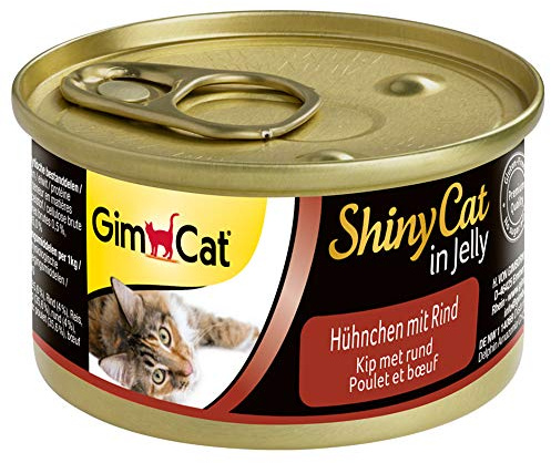 GimCat ShinyCat in Jelly - Huhn mit Rind - 24 x 70 g