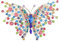 EVER FAITH Österreichischer Kristall Jugendstil Schwalbenschwanz Schmetterling Insekt Tier Brosche Multicolor Silber-Ton