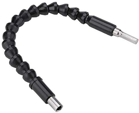 Flexibler Screwdriver Extension Bohrer Halter Flexibles Bohr Kit, Magnetischer Wellen Spitze: 1/4 '' Bohrmaschinenadapter + 1/4 '' Bohrer Schwarze, Flexibler 6mm Schraubenzieher für Alle Ecken
