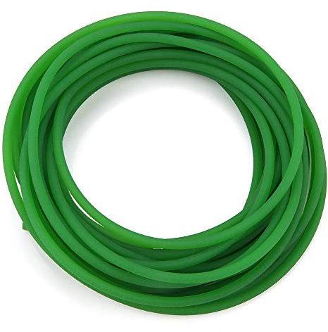 Akozon Cinghia di Trasmissione Cinghia Rotonda in Poliuretano PU con Superficie Ruvida Verde per Trasmissione(5mm*10m)