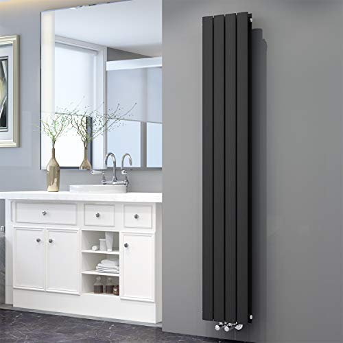 ELEGANT Radiatore di design piatto 1800 x 308 mm Antrazit a doppio strato, radiatore verticale a pannello