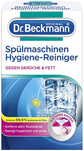 Dr. Beckmann Spülmaschinen Hygiene-Reiniger entfernt Rückstände, Fett und unangenehme Gerüchenklusive Spezial-Reinigungs-Tuch, 75 g