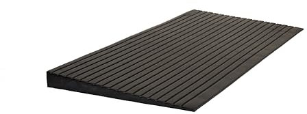 HomeCare Schwellenrampe aus Gummi – (2 x 100 x 16 cm) - Türschwellenrampe türrampe vollgummi tuerrampe Rollstuhl Gummirampe borsteinrampen auffahrrampe Schwellenrampe für Rollstühle und Roller