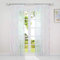 HeichkelL Voile Bedruckt Gardine Modern Bunt Dekoschal mit Kräuselband Transparent Vorhang Kräuselbandgardine Wellen Muster Blau H×B 175×140cm