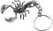 Dragonaur Porte-clés rétro en alliage avec pendentif en forme de scorpion Argenté