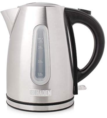 Haden Stoke 1.7L Electric Kettle - Brushed Stainless Steel, Rapid Boil, Cordless Kettle with 360° Swivel Base, Lightweight, Safe Water Boiler for Home, Kitchen, Tea, and Coffee