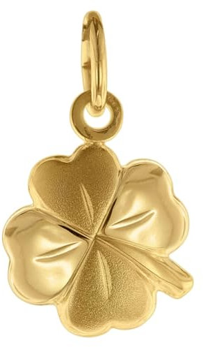 trendor Anhänger Glücksklee Gold 333/8 Karat eleganter Halsschmuck aus hochwertigem Echtgold für Damen, zauberhafte Geschenkidee für modische Frauen, 75620