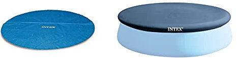 Intex Solar Cover Pool - Solarabdeckplane - Ø 457 cm - Für Easy Set und Frame Pool & Abdeckplane 28023, für Easy Set Pools, 457 cm, dunkelblau