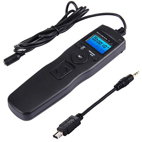 RST-7006 LCD Screen Time Lapse Intervalometer Shutter Release Digital Timer Remote Controller with N10 Cable for Nikon D90/D5000/D7000/D3100 Camera Happy amanda's Store (Color : Black)