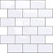HyFanStr Vinilos Cocina Azulejos Azulejos Adhesivos, Losetas vinilicas 3D Azulejos Adhesivo Pared Baño, Blanco Pegatinas de Azulejos Auto-Adhesivo 30.5x30.5cm 10 Piezas