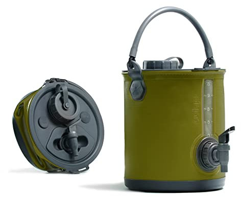Colapz 8l Premium 2-in-1 Collapsible Water Container, BPA Free Camping Liquid Carrier Handle Bucket with Portable Lid, Dispenser Tap and Versatile Portable Accessories, UK Designed