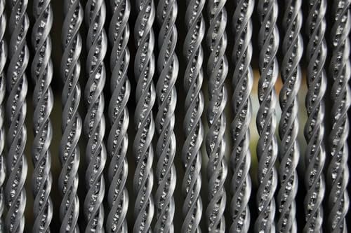 La Tenda Pro Türvorhang BELLANO 4 Raumteiler Luxus Fliegenvorhang Insektenvorhang anthrazit transparent, Maße:90 x 210 cm