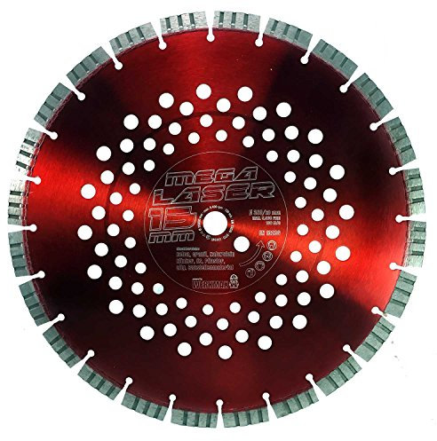 Werkmax Diamanttrennscheibe 350 x 20,0 mm MEGA LASER. 15mm TURBO Segment. Für Beton, Granit, Naturstein, Klinker