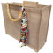 KangBaz Jutetasche Shopper 12.2x9.84x3.93in,Groß Handtasche mit Bambusgriff Jutetasche