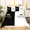Loussiesd King & Queen Drucken Bettwäsche 135x200cm Schwarz und weiß Männer Frau Bettbezug Set für Paar, Liebhaber Schlafzimmer Dekor Bettwäsche Super weich Mikrofaser Bettwäsche mit 1 Kissenbezug
