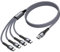 SIQIWO USB C Cable Fast Charging 1.2M, Braided QC 3.0(3A) Multi USB C Splitter Cord with 4 USB Type C Connector, for iPhone 15/16 Pro, Android Galaxy S24 S23 A20e A70, Huawei, Xiaomi, Sony, LG, Swith