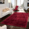 TT Home Wohnzimmer-Teppich, Kurzflor Handgearbeitet Aus Viskose, Einfarbig In Rot, Größe:160x230 cm