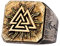 ForFox Kupfer und 925 Sterling Silber Wikinger Valknut Ring DREI Verrigelte Dreieck Siegelring für Herren Damen Offen und Verstellbar