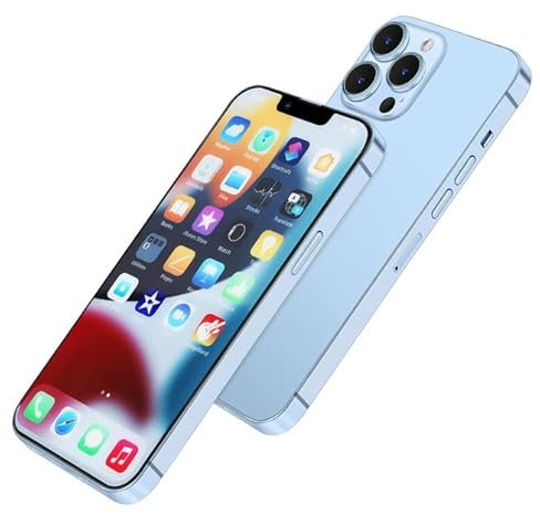 FufoneUS Anzeige gefälschte Spielzeug Telefon Handy Metallic-Modell Nicht funktionierende Replik 1:1 Telefon für Phone 13 pro max gefälschte Spielzeug Handy, 13pro Max Blau Farbbildschirm