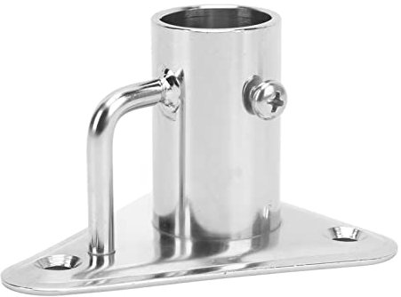 Flag Pole Socket, All Marine 316 Stainless Steel Top Mount Boat Flag Pole Socket Flag Pole Holder, 2.99 x 3.54in Flag Pole Base Socket for 1 inch/ 2.54cm Flagpole No Drilling or Welding Required
