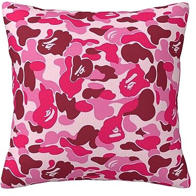 Focfgve Quadratischer dekorativer Kissenbezug für Bett, Sofa, Couch, Kissenbezug mit Reißverschluss, für Heimdekoration, 45,7 x 45,7 cm