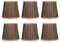 Lampenschirm E14 Klein, Kaffee Lampenschirme, 6er-Set, Wandleuchter-Schirm, kleine UNO-Fitter-Glocke-Lampenschirme für Hängelampe Tischlampe Stehlampe Ersatz