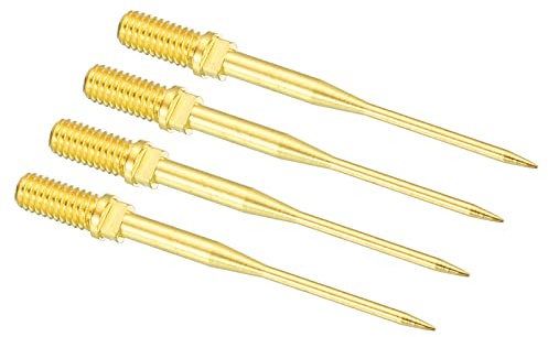 PATIKIL 1mm Test Probe Pins, 4 Pcs Copper Multimeter Test Lead Extention Sharp Probe Pin Tip Needle for Electrical Circuit Test Measurement, Gold