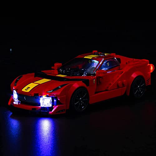 Led Licht Set für Lego 76914 Speed Champions Ferrari 812 Competizione (Kein Lego-Modell), Dekorationsbeleuchtungsset für Lego Ferrari 812 Competizione Sportwagen Kreative Spielzeug