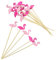 AWCIGG® 100 Stück Cocktailspieße Flamingo Hölzerne Cocktail Zahnstocher Hawaii Partyspieße Sticks für Sommer Hochzeit Geburtstag Party Dekoration