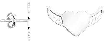 SOFIA MILANI - Damen Ohrringe 925 Silber - Herz Flügel Ohrstecker - E2018