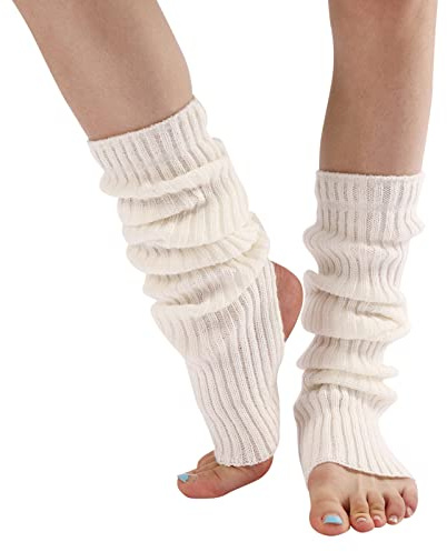 Damen Mädchen Ballettstulpen mit Fersenloch Beinwärmer Ballett Yoga Stulpen Legwarmer Beinstulpen ca. Stützstrümpfe Armstulpen