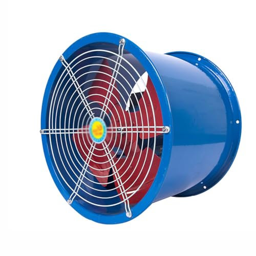 Cylinder Pipe Fan, 370W Duct Type Exhaust Fan, 10in Pipe Axial Explosion Proof Fan Spray Booth, 2800r/min, Large Air Volume Extractor Fan for Bedroom Bathroom Kitchen Warehouse Industrial Office