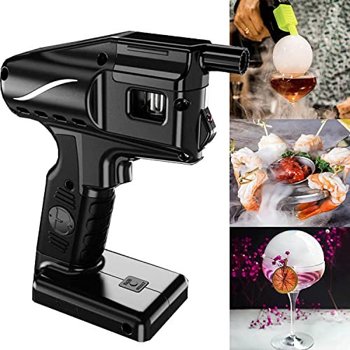 Pistolet à bulles fumé portatif, kit de fumeur de cocktail avec liquide à bulles et huile essentielle, machine à bulles de cuisine moléculaire avec infuseur de fumée