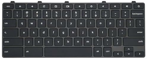Jxjslp Replacement for Dell Chromebook 11 3100 Dell Chromebook 11 5190 Keyboard Palmrest with US Layout Non-Backlit Keyboard Assembly P/N: TPN-136US001909 AE09U018 NSK-EJ1SW Black
