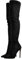 blingqueen Damen Overknee Stiefel Stiletto High Heels Spitze Thigh High Stretch Boots Veloursoptik Schwarz 46 EU