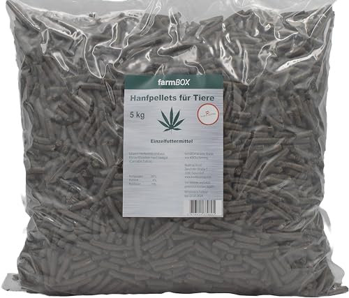 farmBOX Pferdehanf Hanfpellets für Tiere (5kg)