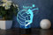 Optechvisual Personalisierte Volleyball LED-Tischlampe – Geschenkidee für Volleyballspielerinnen – LED Nachtlicht mit Namen – Stilvolle Deko fürs Zuhause