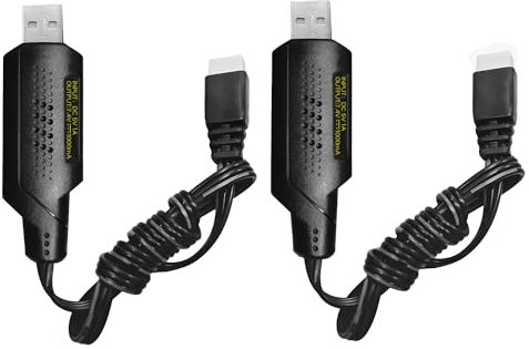 AMZZN 2PCS 2S 7.4V 1A USB Charger for RC Cars, Drones, Air Guns, and Remote Control Toys with XH-3P Connectors and 7.4V Output