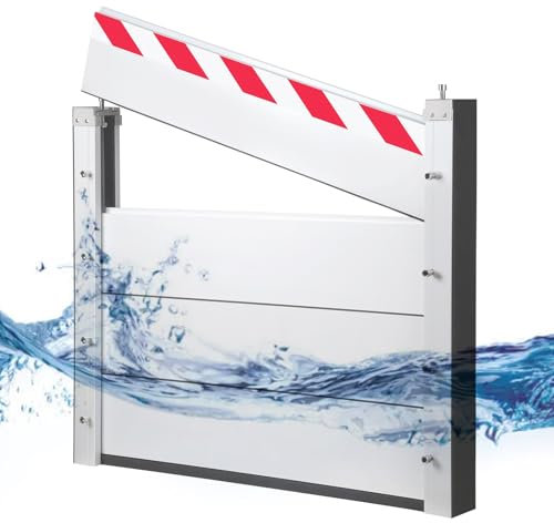 KV-OOGG Hochwasserschutz Kellerfenster, Wassersperre Hochwasserschutz Tür wasserdichte Kellerfenster Wasser Barriere Dammbalkensystem for Tunnel Keller Garageneinfahrten Dorf(50 * 40cm)