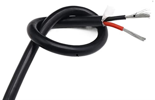 BCOMFY 1/5M 0,3 0,5 0,75 1 1,5 2 4mm Cable de Goma de Silicona ultrasuave 2 3 4 6 núcleos Cable de Cobre Flexible Aislado de Alta Temperatura(Sq 1.0mm x 5m,2 Cores)