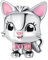 GOUWO Rosa Ohrkatze 925er Silber Charms Kompatibel mit Pandora Armband Halskette Schmuck für Frauen Mutter Tochter Geburtstag Halloween Muttertag Valentinstag Geschenke