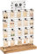 Emfogoo Organizador de Joyas, Expositor de 4 Niveles con Base de Madera, 20 Ganchos para Colgador de Joyas, para Pendientes, Collares, Tachas, Pulseras (Metal y Madera)