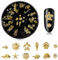 CPJJ Nail Charms Gold, Nail Charms, Charms Nägel, Nail Art Charms, 3D Gold Seesterne Shell Nail Art Dekoration, 3D Acryl Ocean Nail Gems für Frauen Acryl Nagel Ozean