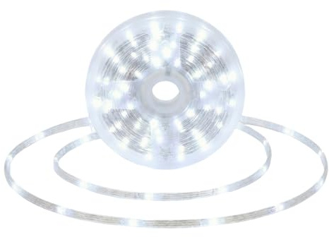 10m/100 LEDs Cool White Fairy Lights - Mains Powered String Lights with 8 Modes, Memory & Timer, Flexible Leather-Thread Wire, IP44 Waterproof for Indoor/Outdoor Christmas, Home & Garden Décor