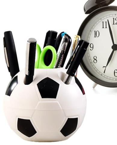 Zetqhuu Pot à crayons en forme de football, porte-crayons créatif, organisateur de crayons de football, boîte de rangement pour bureau, école, bureau
