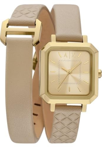 Armani Exchange Watch for Women, Quartz Movement and 40mm Case Size with Stainless Steel, Leather or Silicone Strap
