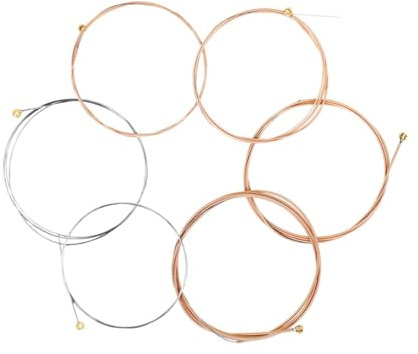 harayaa 6 Stück Beschichtete Folk Gitarrensaiten für Anfänger Gitarrenteile