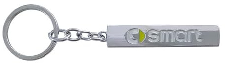 SHIFENG Schlüsselanhänger aus Metall, Chrom, kompatibel mit Smart Fortwo Forfour 453 451 450 Auto-Universalzubehör