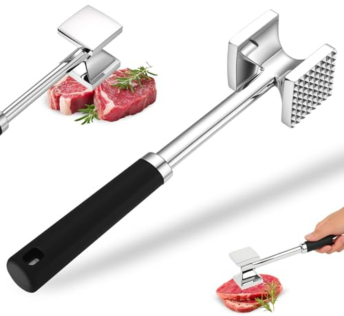 ANBEEISS 1 Pieza Martillo Ablandador de Carne, Acero Inoxidable
